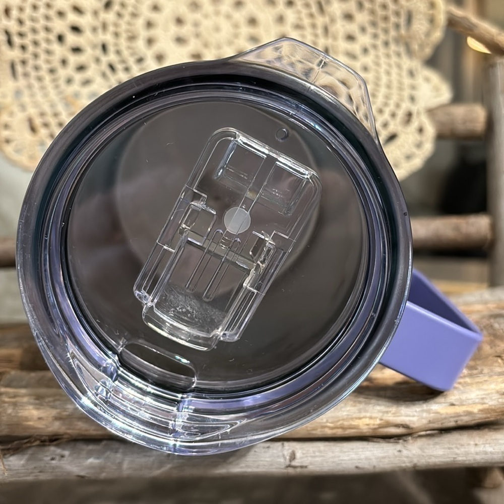 PRE OWNED BE STILL AND KNOW PSALMS 46:10 LAVENDER CAMP STYLE STAINLESS STEEL MUG - Picture 8 of 12